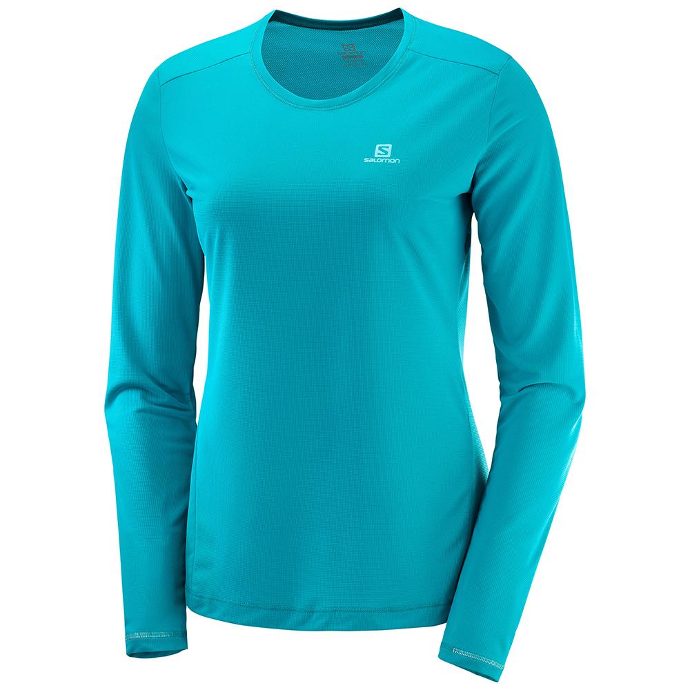 Salomon Israel AGILE LS W - Womens Midlayers - Blue (DMCA-57632)